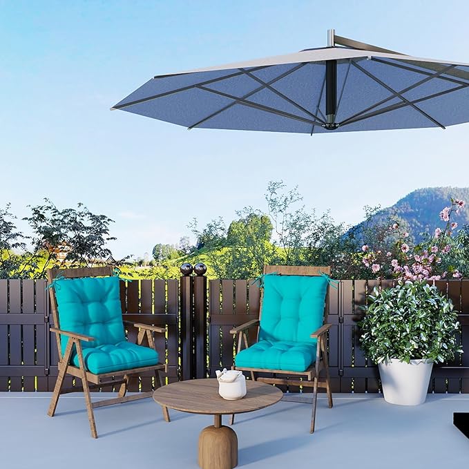 Outdoor Chair Cushion, High Back Soft Seat Pad