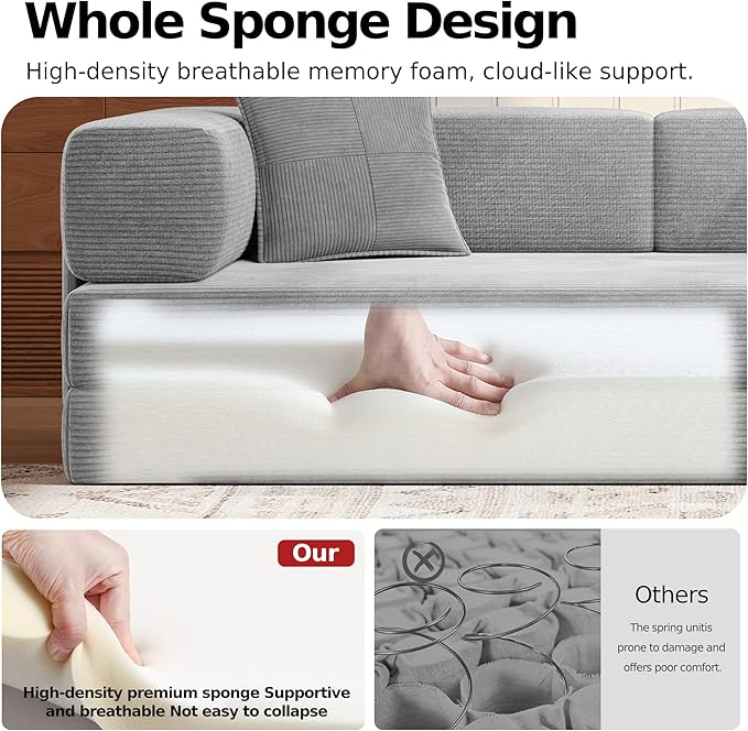 MoonSpeak 78.8''Sleeper Couch Bed