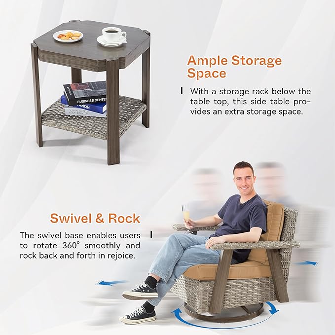 Joyside Patio Chair with Side Table