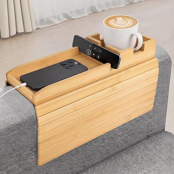 Bamboo Couch Arm Tray Table