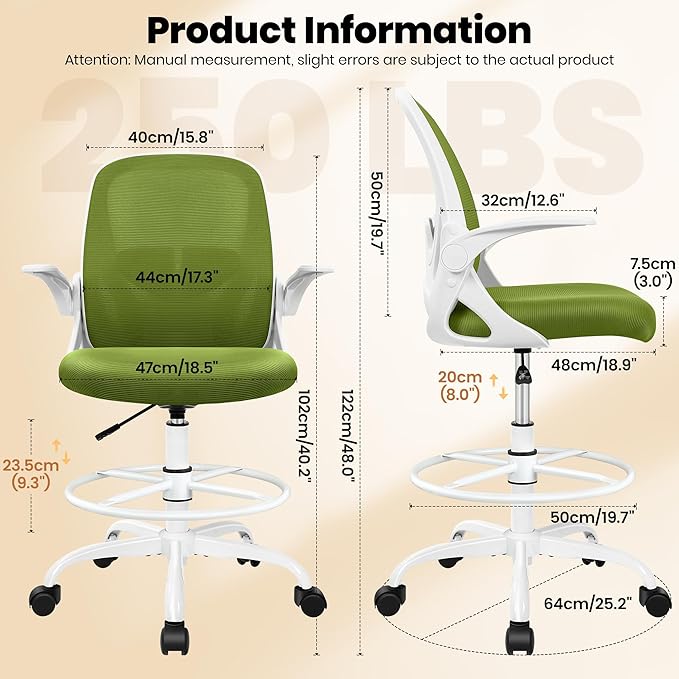 Primy Drafting Chair Tall Office Chair