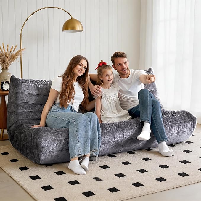 Bean Bag Chair, 3 Seater Fireside Chair, Giant Bean Bag Chairs