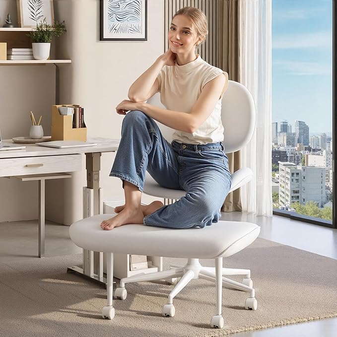 Pinmoco Upgraded Cross Legged Office Chair