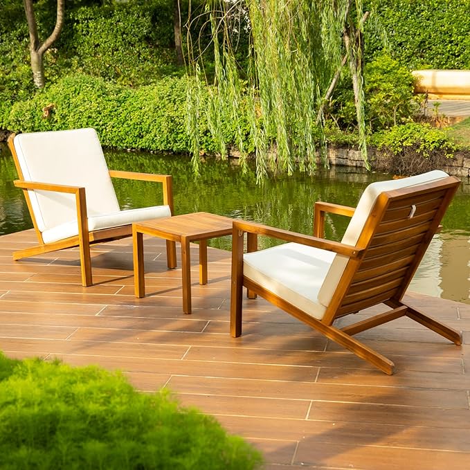 IDZO Natural 3-Piece Patio Bistro Sets