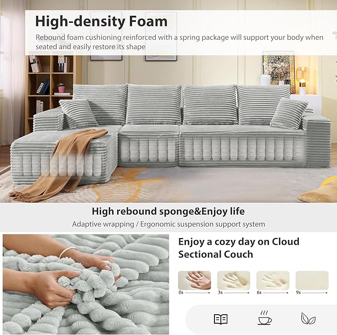 135" Cloud Sectional Couch
