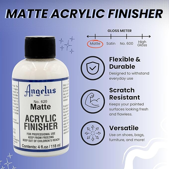 Angelus Matte Acrylic Finisher 4 fl oz – Flexible Clear Coat