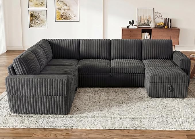 HONBAY Modular Sectional Sleeper Sofa