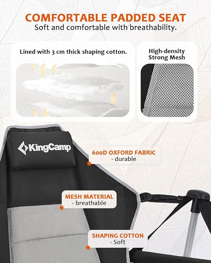 KingCamp Hammock Camping Chair, Swinging Portable Camp Chairs