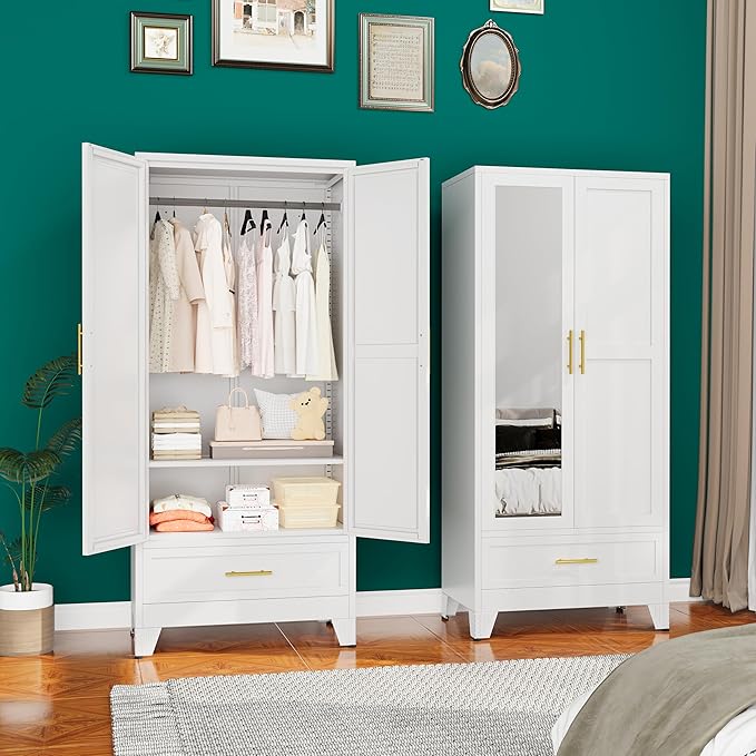 erosoei 71" H Metal Armoire Wardrobe Closet