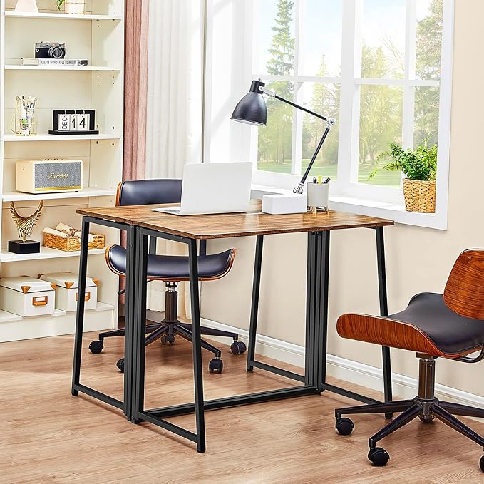 WOHOMO Folding Desk for Small Spaces, 31.5 Inch Foldable Computer Desks