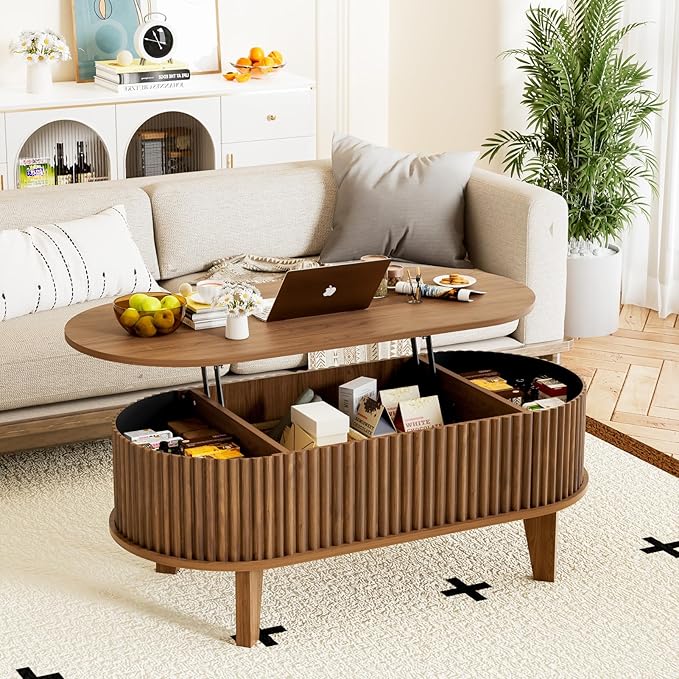 Oval Lift Top Coffee Table