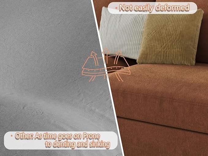 EASE MOOSE Modular Sectional Couch, Oversized Deep Seat U Shape Sectional Couch