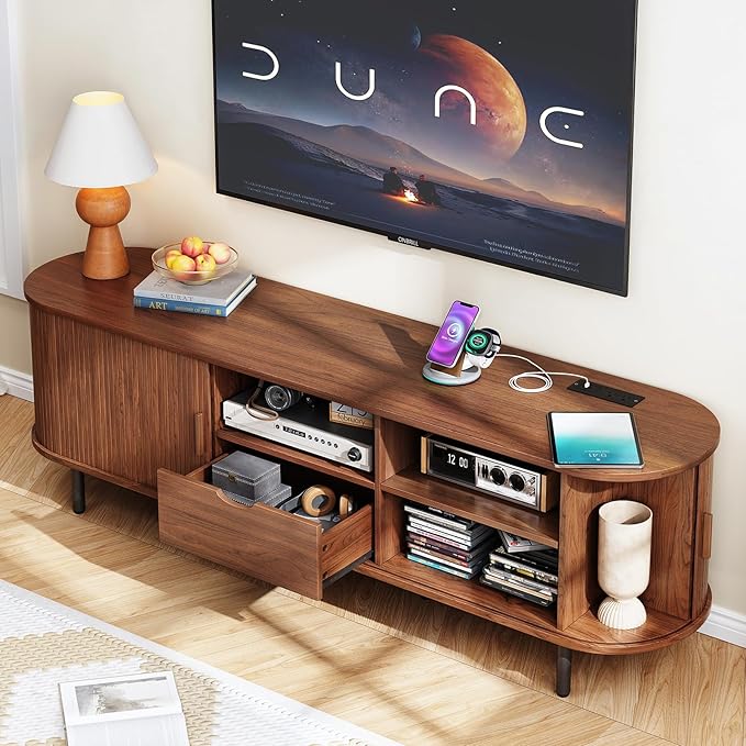 ONBRILL 69" TV Stand with Power Outlet
