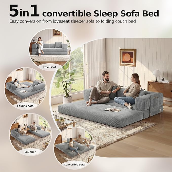 MoonSpeak 78.8''Sleeper Couch Bed