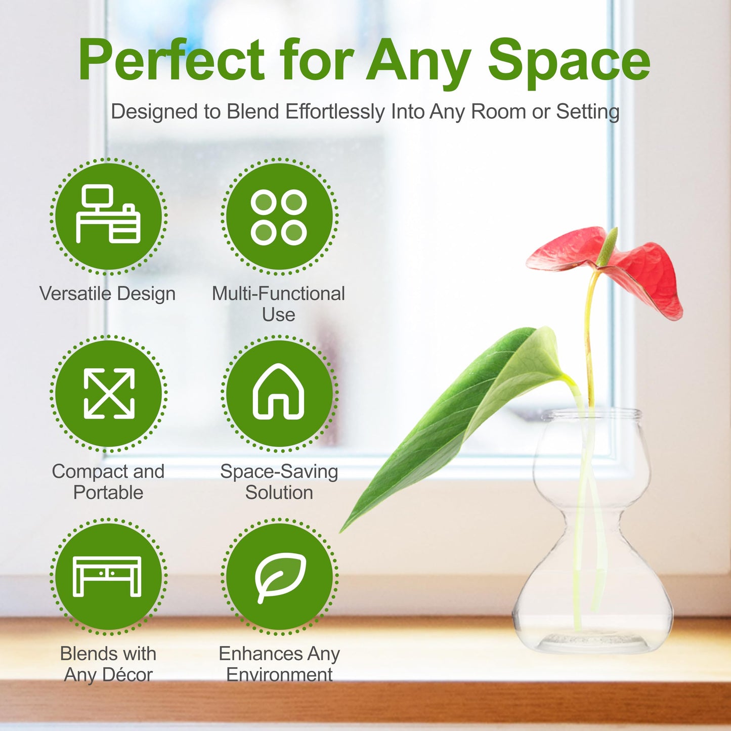 Garden Guru Plant Propagation Stations - Clear Glass Bud Vases Set of 2 - Mini Vases for Wedding Centerpieces, Cafe Décor, Tea Shop Displays - Small Hydroponic & Flower Vase