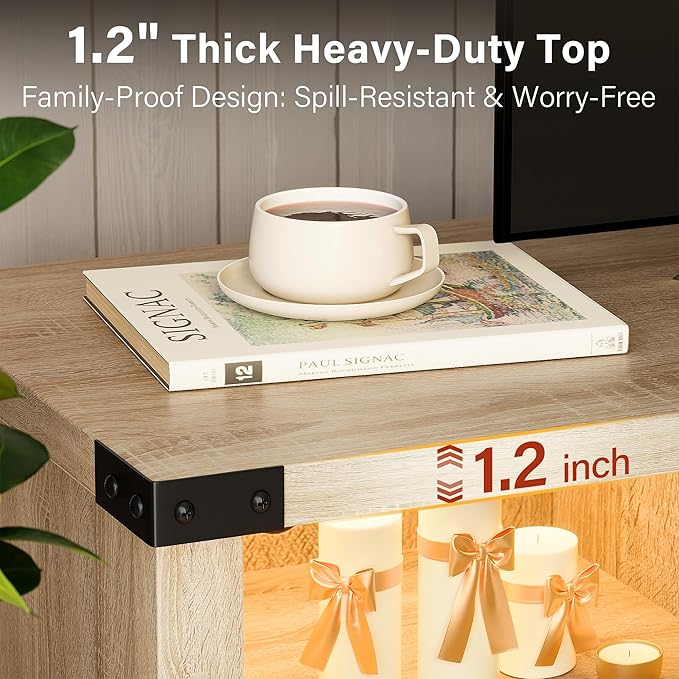 YESHOMY LED Fireplace TV Stand