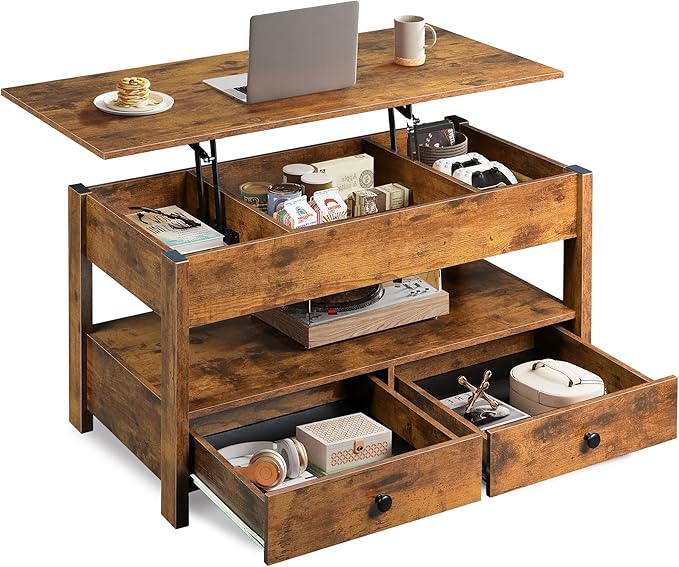 WLIVE Coffee Table, Lift Top Coffee Table