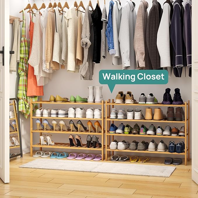 viewcare Shoe Rack, 4-Tier Long Shoe Rack