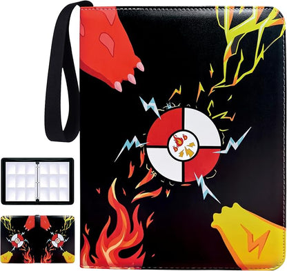9 Pocket Card Binder,Trading Card Binder 900 Pockets,Card Collection Albums Holder,50 Removable Sleeves,Double Sided Pocket,with Zip and Portable Strap,for TCG Game Sport Collectible Cards