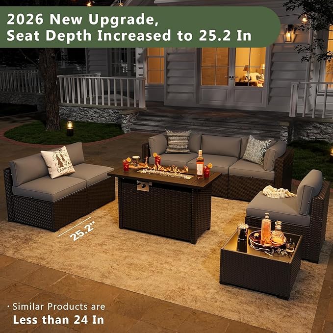 Aoxun 8 Piece Patio Furniture Set