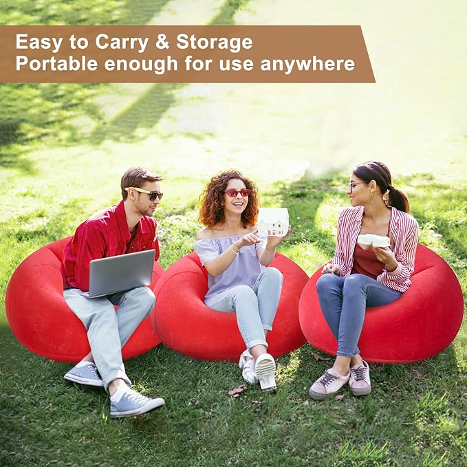 Realspring 6 9 12 Pcs Inflatable Bean Bag Chairs