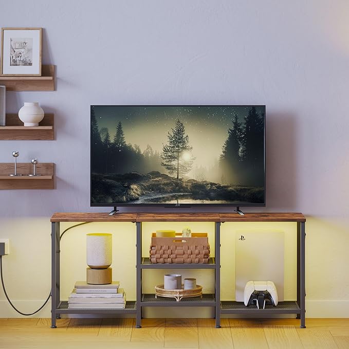 JARHETUN TV Stand with LED Lights