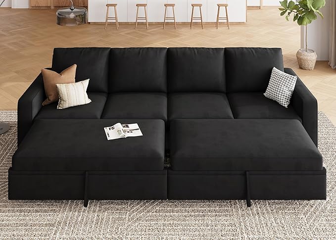 HONBAY Modular Sectional Sleeper Sofa Bed,