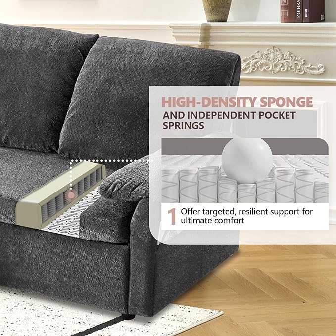 VINGLI Convertible Sofa Bed Couches