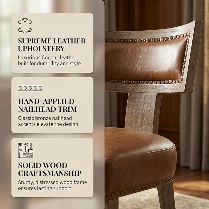 VESCASA Faux PU Leather Upholstered Dining Chairs