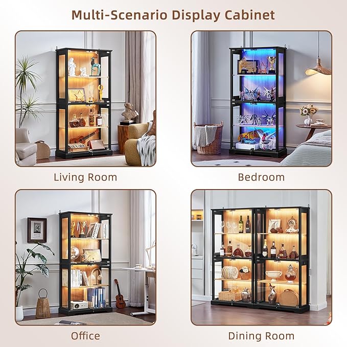 LELELINKY Farmhouse Display Cabinet