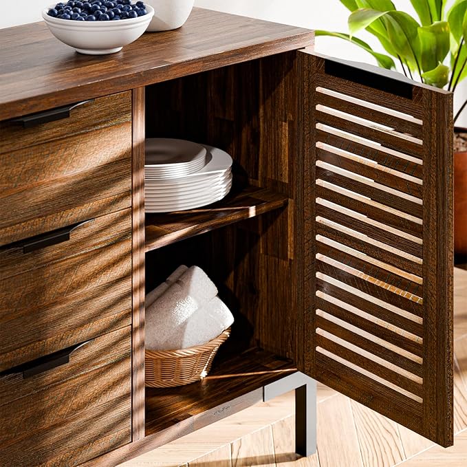 Bme Millie Premium Solid Wood Sideboard Storage Cabinet