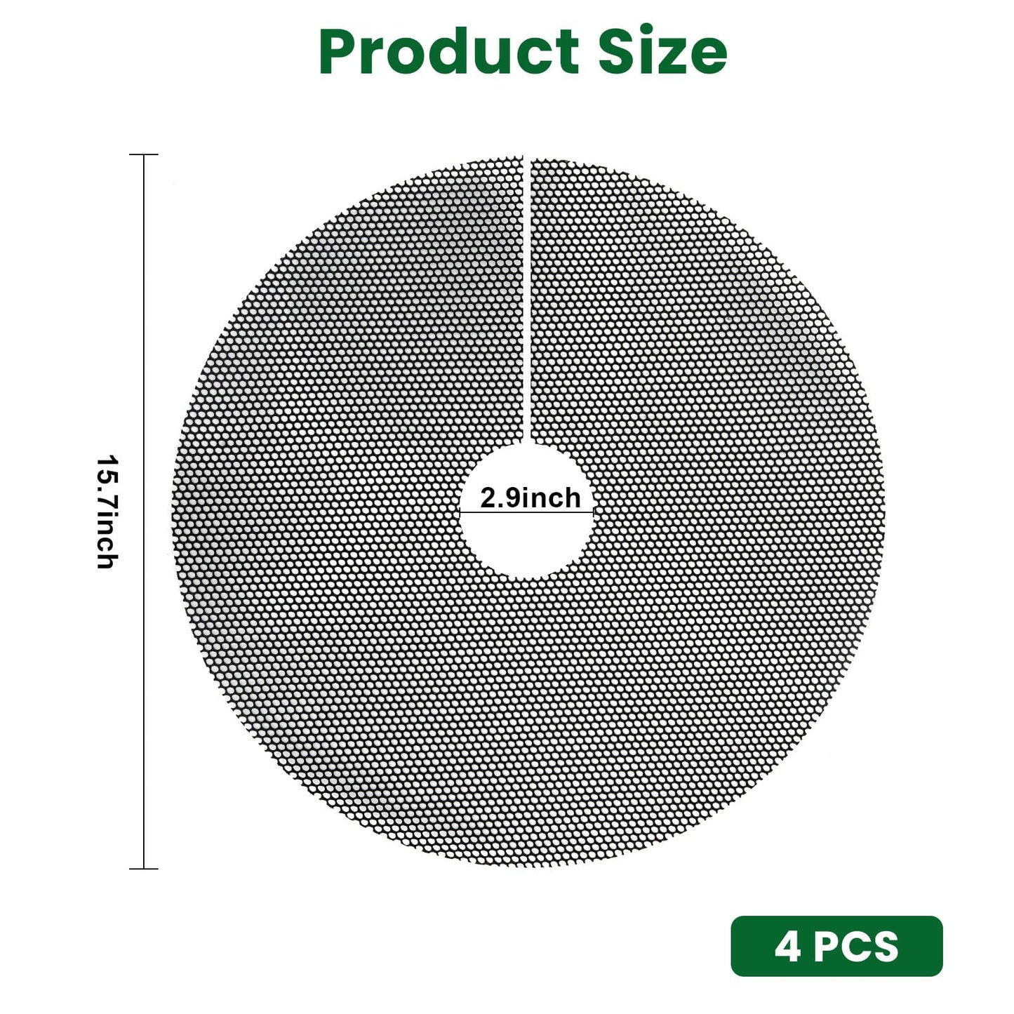 iwreaiy Plant Pot Cover 4 Pack 15.7inch Round Plant Pot Grid Plant Pot Soil Covers Away from Animal, Indoor & Outdoor Planter Covers for Flower Pots Garden Plants