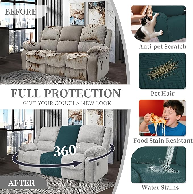 100% Waterproof Sectional Recliner Couch Covers
