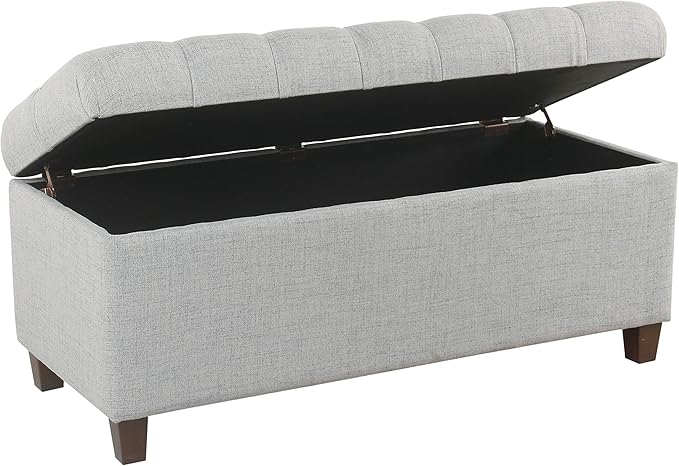 Homepop Home Decor Tufted Ainsley Button Storage Ottoman Bench