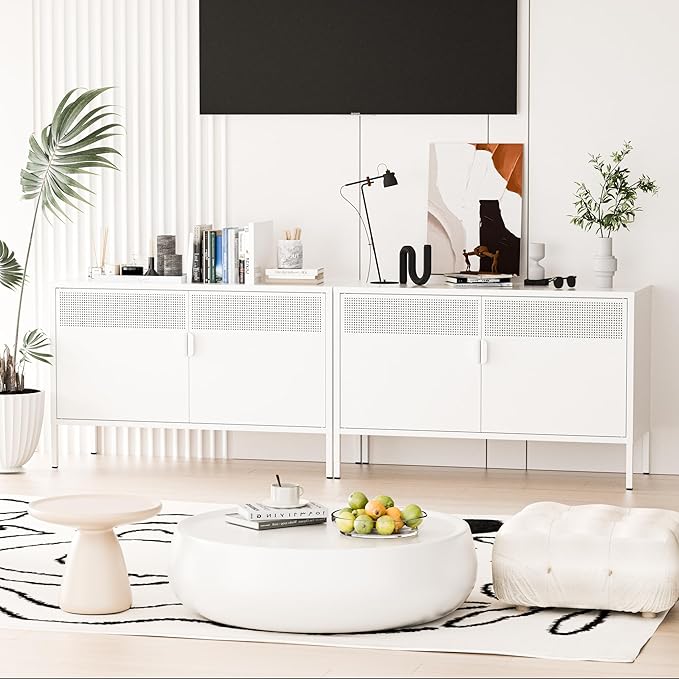 Washsemba 2 Door Storage Sideboard, Metal Storage Cabinet
