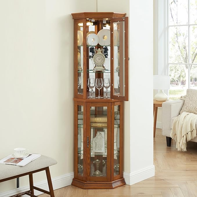Glass Corner Display Cabinet