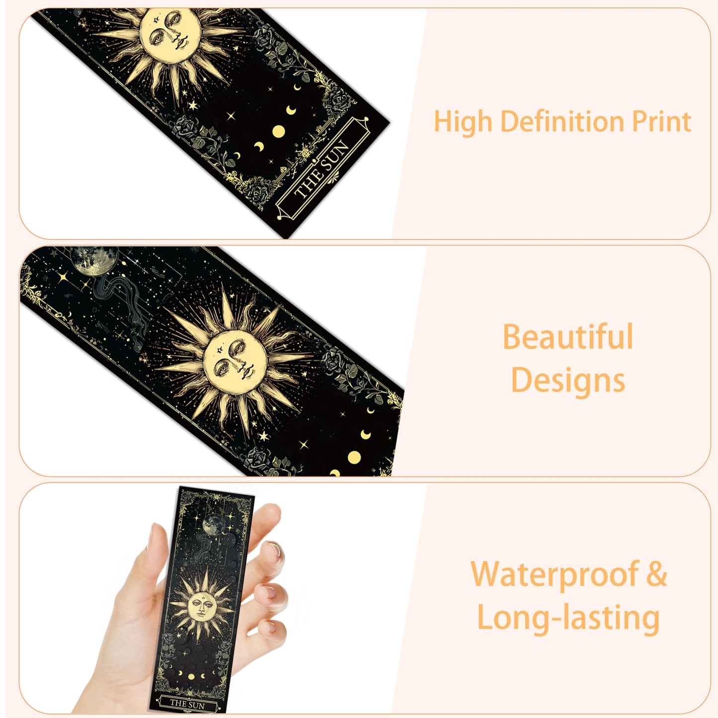 100 Pcs Gothic Tarot Bookmarks Bulk, Dark Academia Witchy Book Marks for Reading, Skeleton Paper Page Markers, Bookish Gifts for Reading Women Book Lovers Men, Dark Romance Merch
