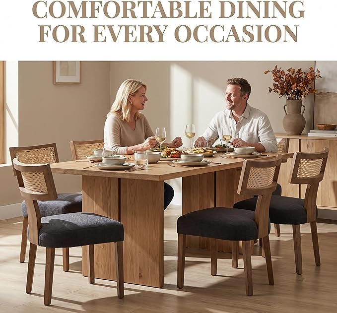 VESCASA Linen Upholstered Dining Chairs