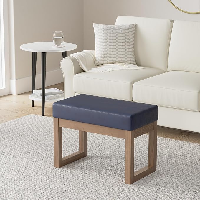 SIMPLIHOME Milltown Small Ottoman Bench
