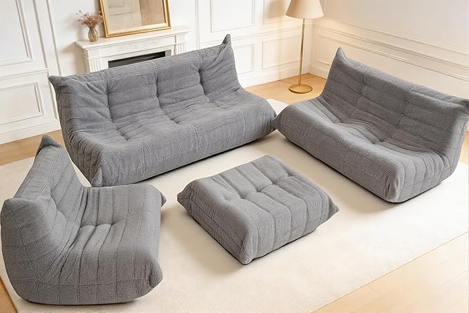 Bean Bag Pouf Ottoman, Foot Stool, Foot Rest