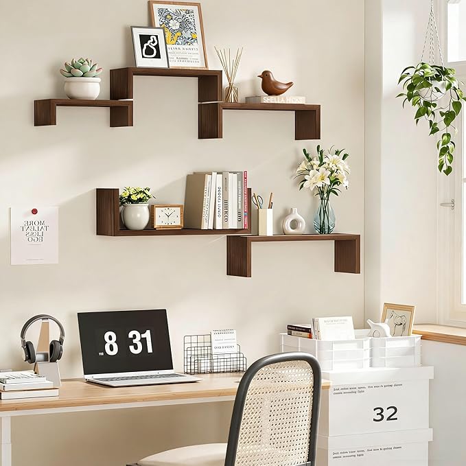 SRIWATANA Floating Shelves for Wall, Wall Shelves for Bathroom, Living Room