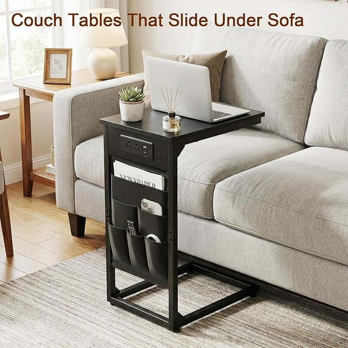 AMHANCIBLE C Shaped End Table
