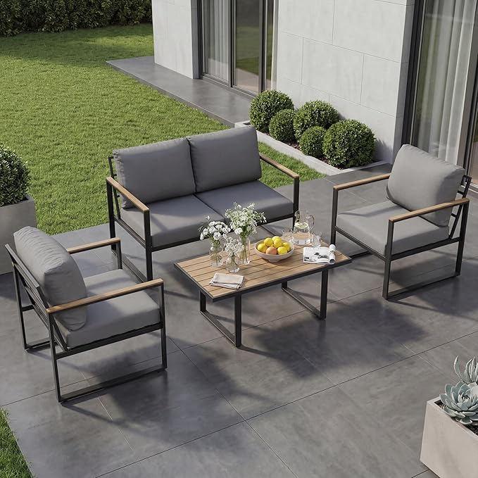 GarveeLife 4 Piece Outdoor Patio Furniture Set