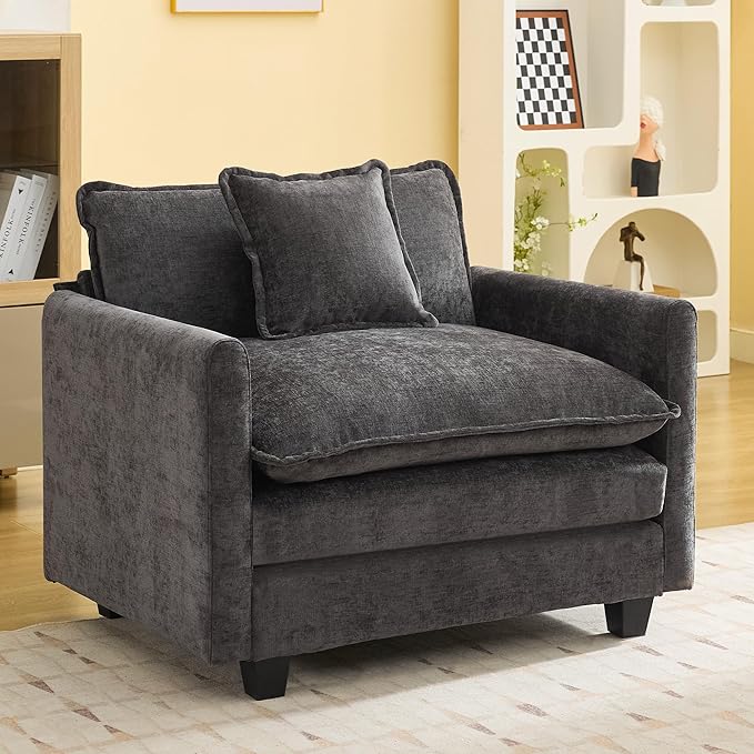 WUTUTUEE 41'' Modern Chenille Oversized Chair, Upholstered Accent Living Room