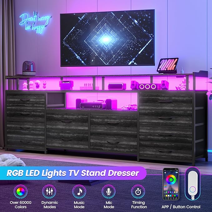 BTHFST 12 Drawers TV Stand Dresser