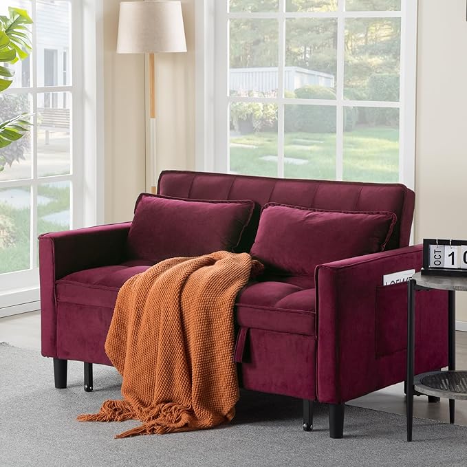 3 in 1 Convertible Sofa Bed, Loveseat Sleeper Sofa