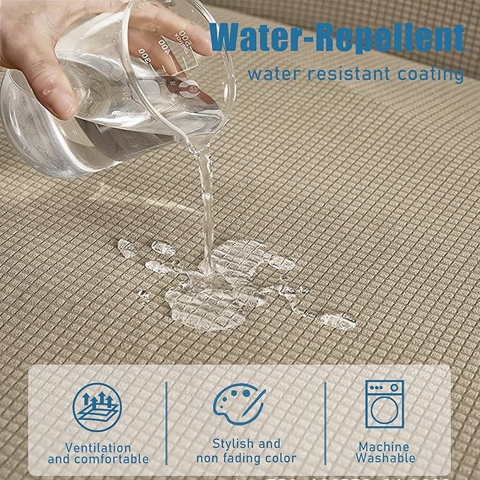 Water Repellent Single Seat Cushion Cover, Replacement Chair/Sofa Cushion