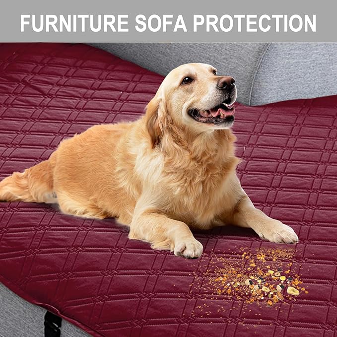 Genina L Shape Couch Cover, Sectional Couch Chaise Covers, Waterproof Washable