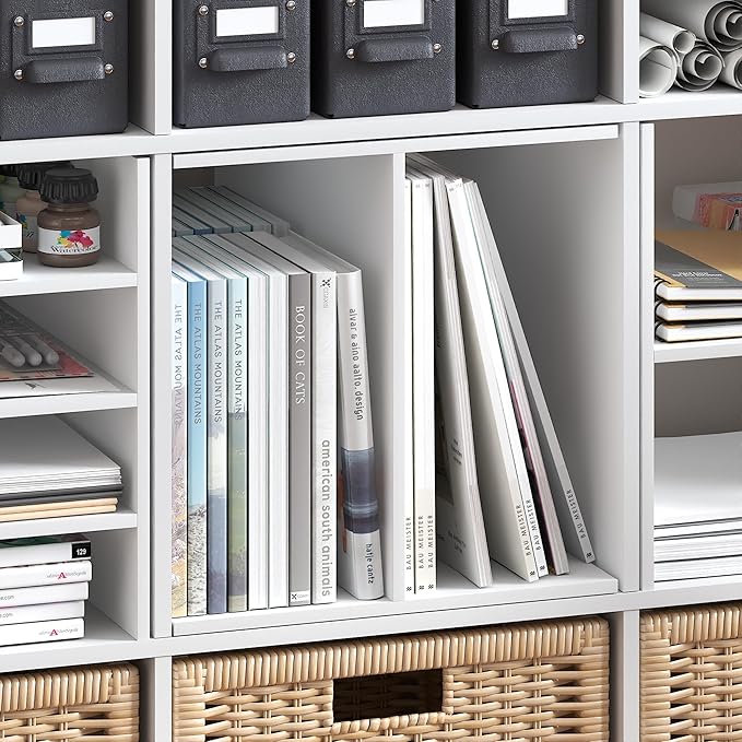 Furinno Cubicle Cube Insert, H-Shelf Cube Organizer, 2-Tier Shelf Accessory