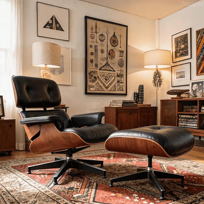 Top Grain Leather, Mid Century Chaise Lounge Chair Indoor, Chair